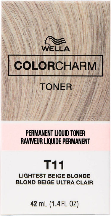 Wella Color Charm Permanent Liquid Toner T11 Lightest Beige Blonde – 1.4 fl oz - ANNS BEAUTY SUPPLY